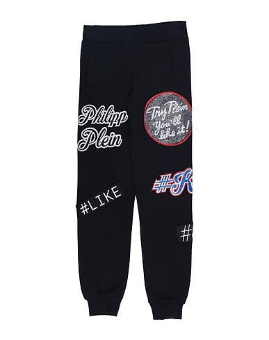 PHILIPP PLEIN Casual trouser Black 50% Cotton, 50% Modal