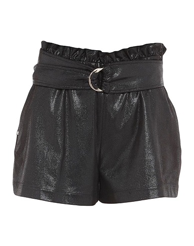 PATRIZIA PEPE Shorts & Bermuda Black 94% Polyester, 6% Elastane