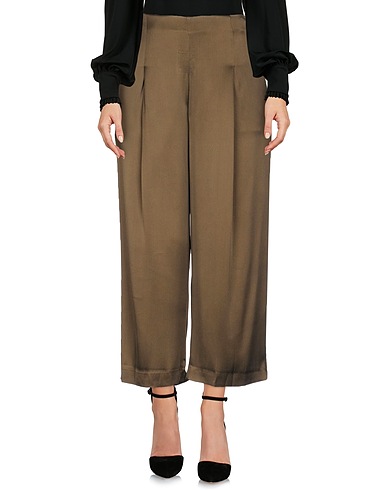 THEORY Casual trouser Military green 100% Silk