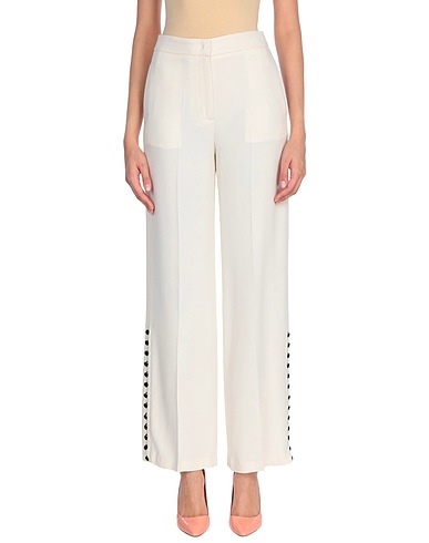 JUCCA Casual pants Ivory 71% Acetate, 27% Viscose, 2% Elastane