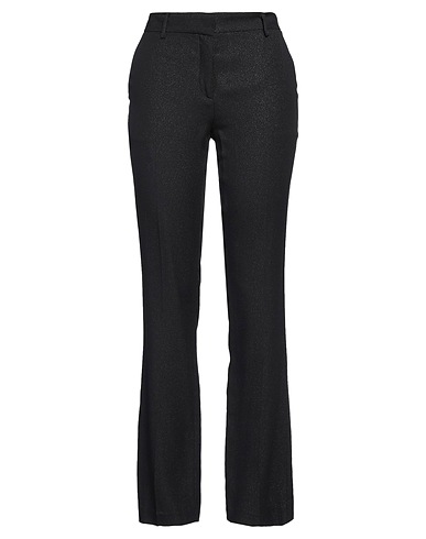 AGLINI Casual pants Black 54% Acetate, 40% Viscose, 6% Polyamide