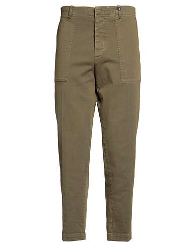 MYTHS Casual trouser Military green 98% Cotton, 2% Elastane