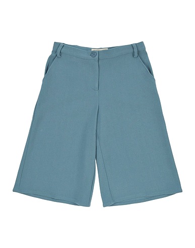 TWINSET Shorts & Bermuda Slate blue 65% Polyester, 30% Viscose, 5% Elastane