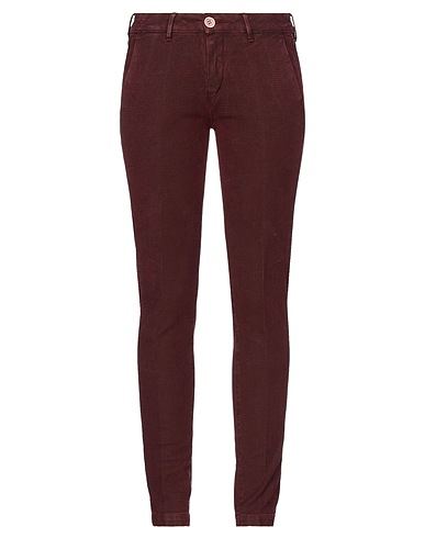 BARBA Napoli Casual pants Burgundy 99% Cotton, 1% Elastane