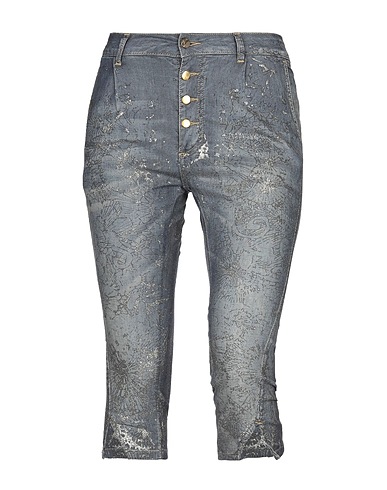 MANILA GRACE DENIM Denim trousers Blue 98% Cotton, 2% Elastane