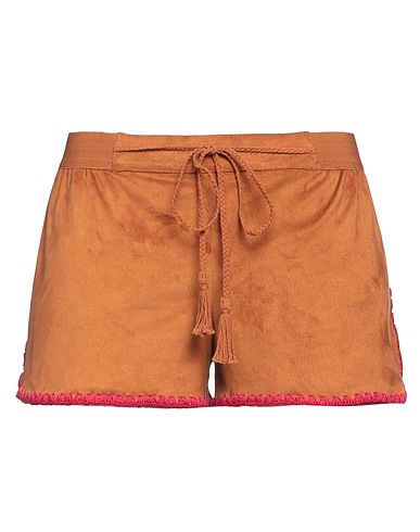 TWINSET Shorts & Bermuda Brown 90% Polyester, 10% Elastane