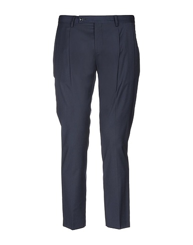 BRO SHIP Casual pants Midnight blue 83% Cotton, 15% Viscose, 2% Elastane
