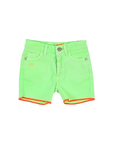 DANIELE ALESSANDRINI Shorts & Bermuda Light green 97% Cotton, 3% Elastane
