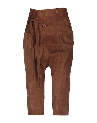 SAINT LAURENT Casual trouser Chocolate brown 100% Lambskin