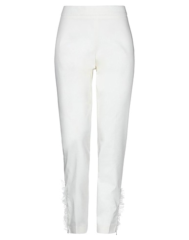 MOSCHINO Casual trouser White 96% Cotton, 4% Other Fibres