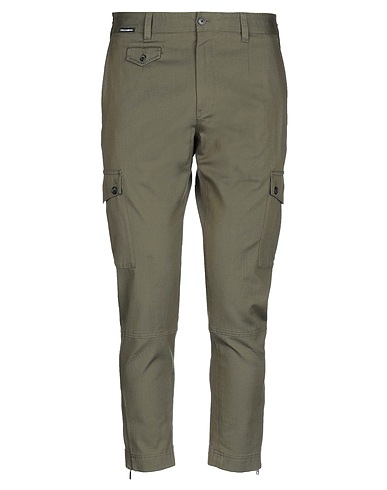 DOLCE&GABBANA Cargo Verde militare 99% Cotone, 1% Elastan, Poliuretano