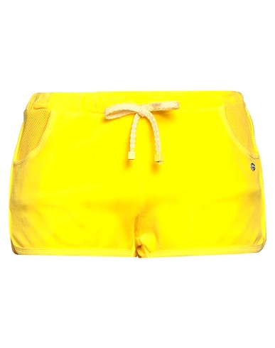 FORNARINA Shorts & Bermuda Yellow 80% Cotton, 20% Nylon, Elastane