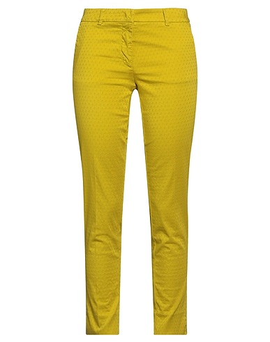 ROSSOPURO Casual trouser Lime green 98% Cotton, 2% Elastane
