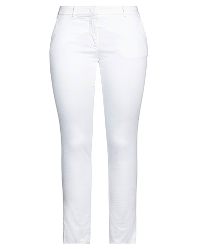 ROSSOPURO Casual pants White 98% Cotton, 2% Elastane