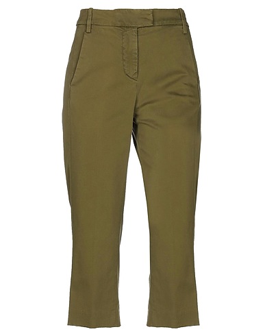 DONDUP Casual trouser Military green 98% Cotton, 2% Elastane