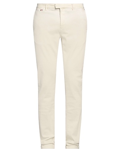 TRAMAROSSA Pantaloni jeans Off white 87% Cotone, 9% Poliestere, 4% Elastan