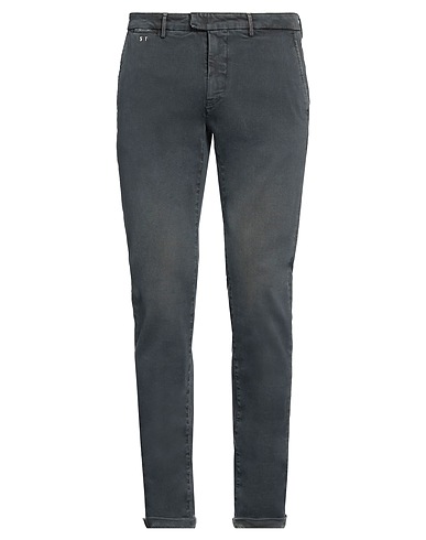 TRAMAROSSA Denim trousers Charcoal 87% Cotton, 9% Polyester, 4% Elastane