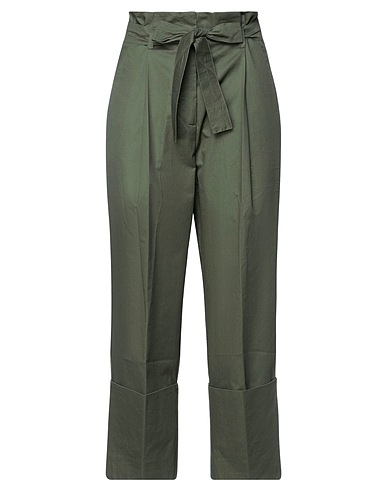 SUOLI Casual pants Military green 100% Cotton