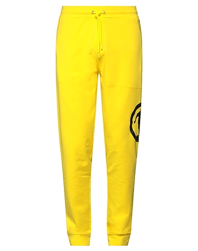 BIKKEMBERGS Casual trouser Yellow 95% Cotton, 5% Elastane