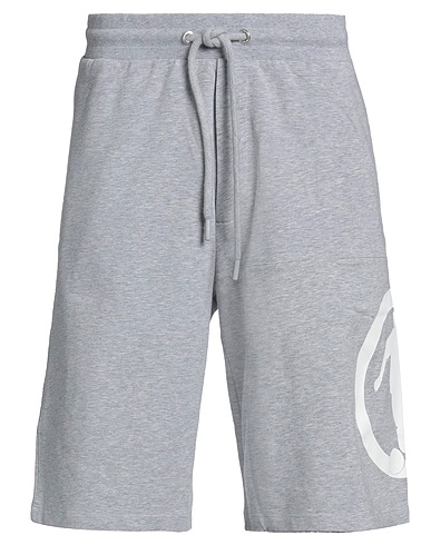 BIKKEMBERGS Shorts & Bermuda Light grey 95% Cotton, 5% Elastane