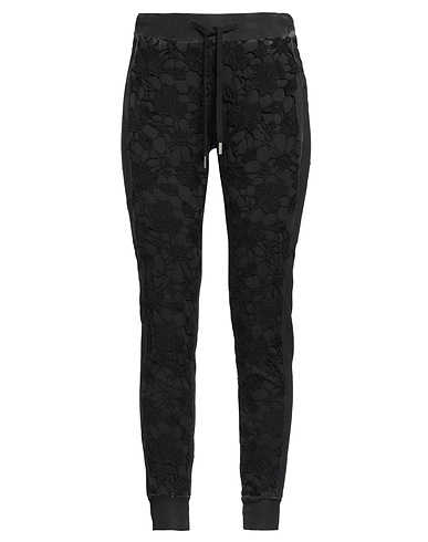 HAPPINESS Casual pants Black 95% Cotton, 5% Elastane, Polyester
