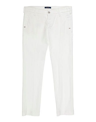 ENTRE AMIS Casual trouser White 97% Cotton, 3% Elastane