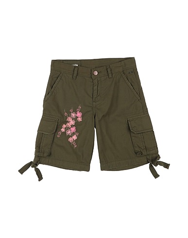 SUN 68 Shorts & Bermuda Military green 100% Cotton