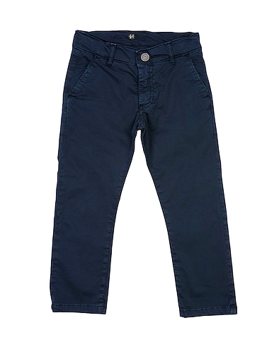 MANUEL RITZ Casual trouser Midnight blue 98% Cotton, 2% Elastane