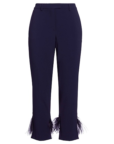 INCOTEX Pantalone Blu notte 78% Viscosa, 18% Acetato, 4% Elastan, Piuma