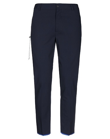 DANIELE ALESSANDRINI HOMME Casual trouser Midnight blue 66% Polyester, 28% Viscose, 6% Elastane