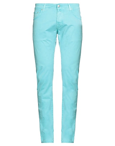 JACOB COHЁN 5-pocket Turquoise 96% Cotton, 4% Elastane