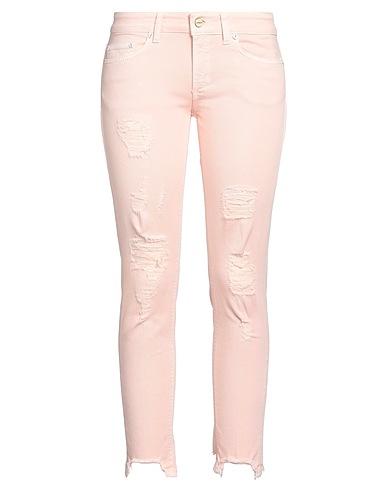 DONDUP Denim trousers Light pink 98% Cotton, 2% Elastane