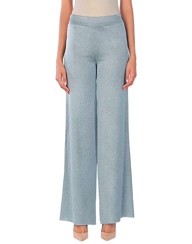 OLLA PARÉG Casual trouser Sky blue 78% Acetate, 12% Metallic Polyester (MP), 10% Nylon