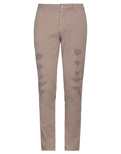 AGLINI Casual trouser Taupe 97% Cotton, 3% Elastane