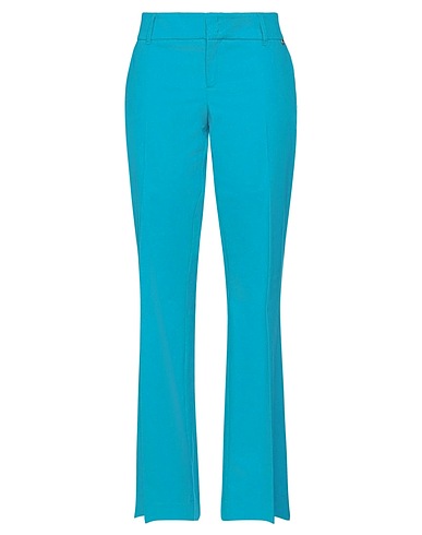 TWINSET Casual trouser Turquoise 98% Cotton, 2% Elastane