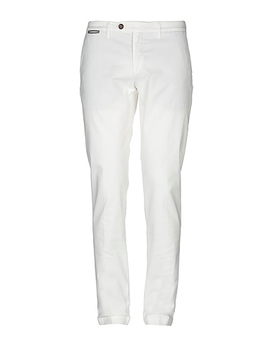 ELEVENTY Casual pants White 98% Cotton, 2% Elastane