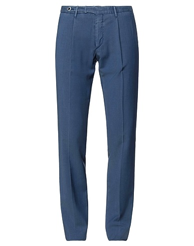 GTA IL PANTALONE Casual pants Slate blue 100% Virgin Wool