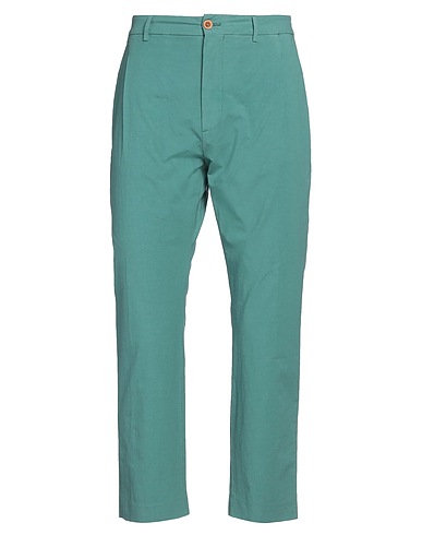 PENCE Pantalone Verde chiaro 98% Cotone, 2% Elastan