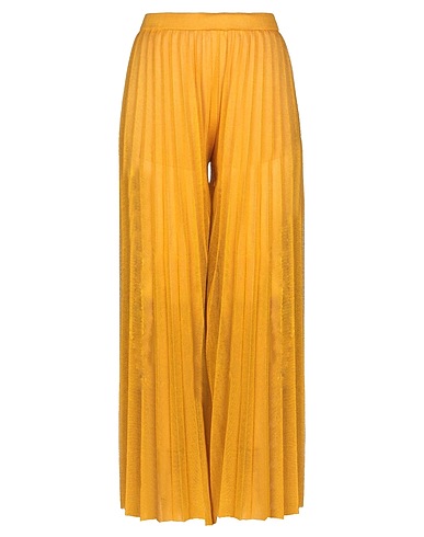 JUCCA Casual trouser Yellow 75% Viscose, 25% Polyester