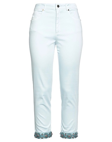 CRISTINAEFFE Pantalone Celeste 98% Cotone, 2% Elastan