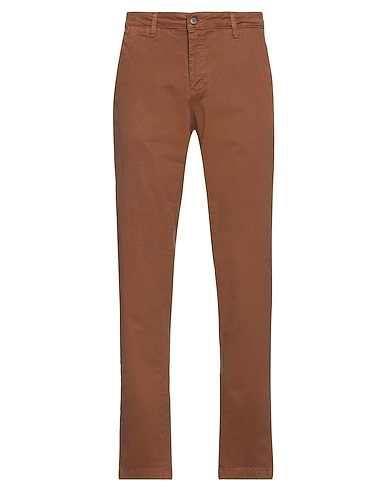 GROOWE Casual trouser Brown 98% Cotton, 2% Elastane