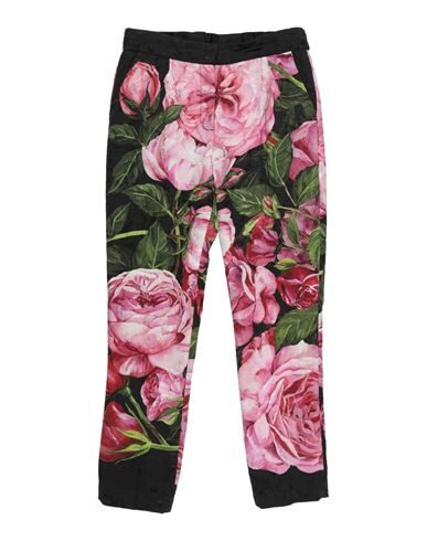 DOLCE & GABBANA DOLCE & GABBANA TODDLER GIRL PANTS BLACK SIZE 7 VISCOSE, COTTON