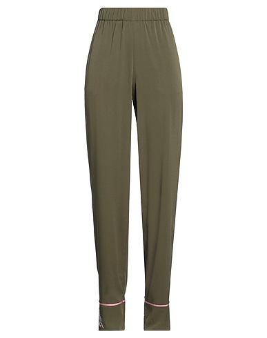 BLUGIRL Pantalone Verde militare 100% Poliestere, Viscosa