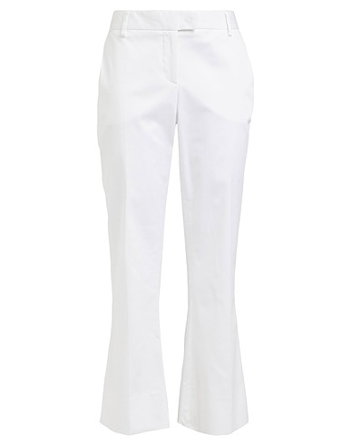 NEW YORK INDUSTRIE Casual trouser White 98% Cotton, 2% Elastane