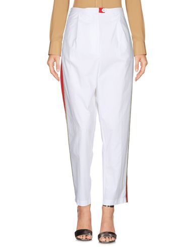 Shop Pinko Uniqueness Woman Pants White Size 4 Cotton, Elastane, Polyester