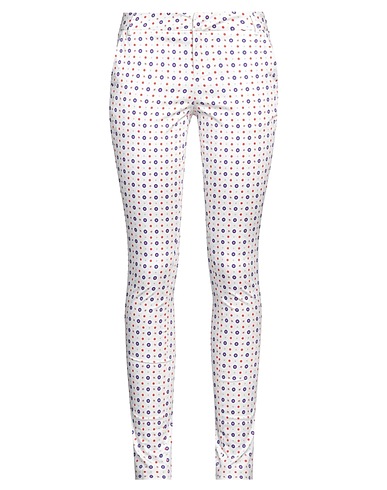 FRANKIE MORELLO Casual trouser White 97% Cotton, 3% Elastane