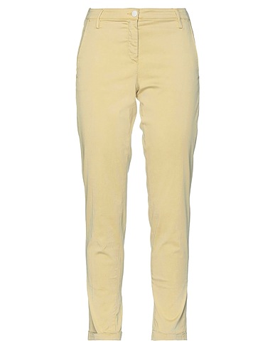 JACOB COHЁN Casual trouser Pastel yellow 69% Lyocell, 29% Cotton, 2% Elastane