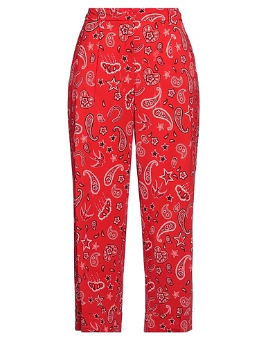 SEVENTY VENEZIA Casual trouser Red 96% Viscose, 4% Elastane