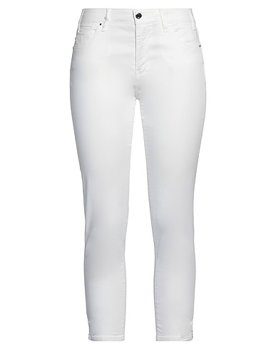 TRAMAROSSA Casual trouser Off white 98% Cotton, 2% Elastane