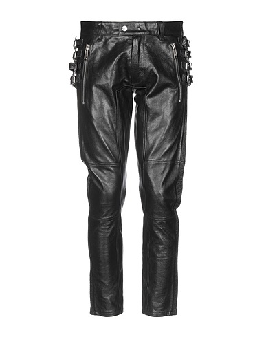 DSQUARED2 Casual trouser Black 100% Cow leather, Zinc, Aluminium, Copper, Magnesium